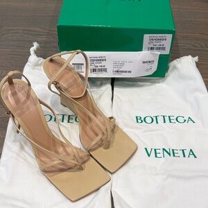 Bottega Veneta Beige Strappy Heels